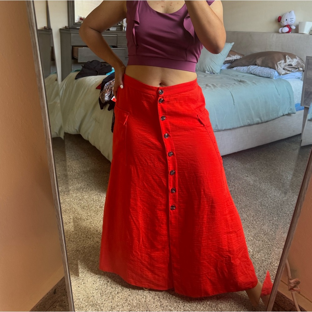 Red/orange Maxi Skirt💕